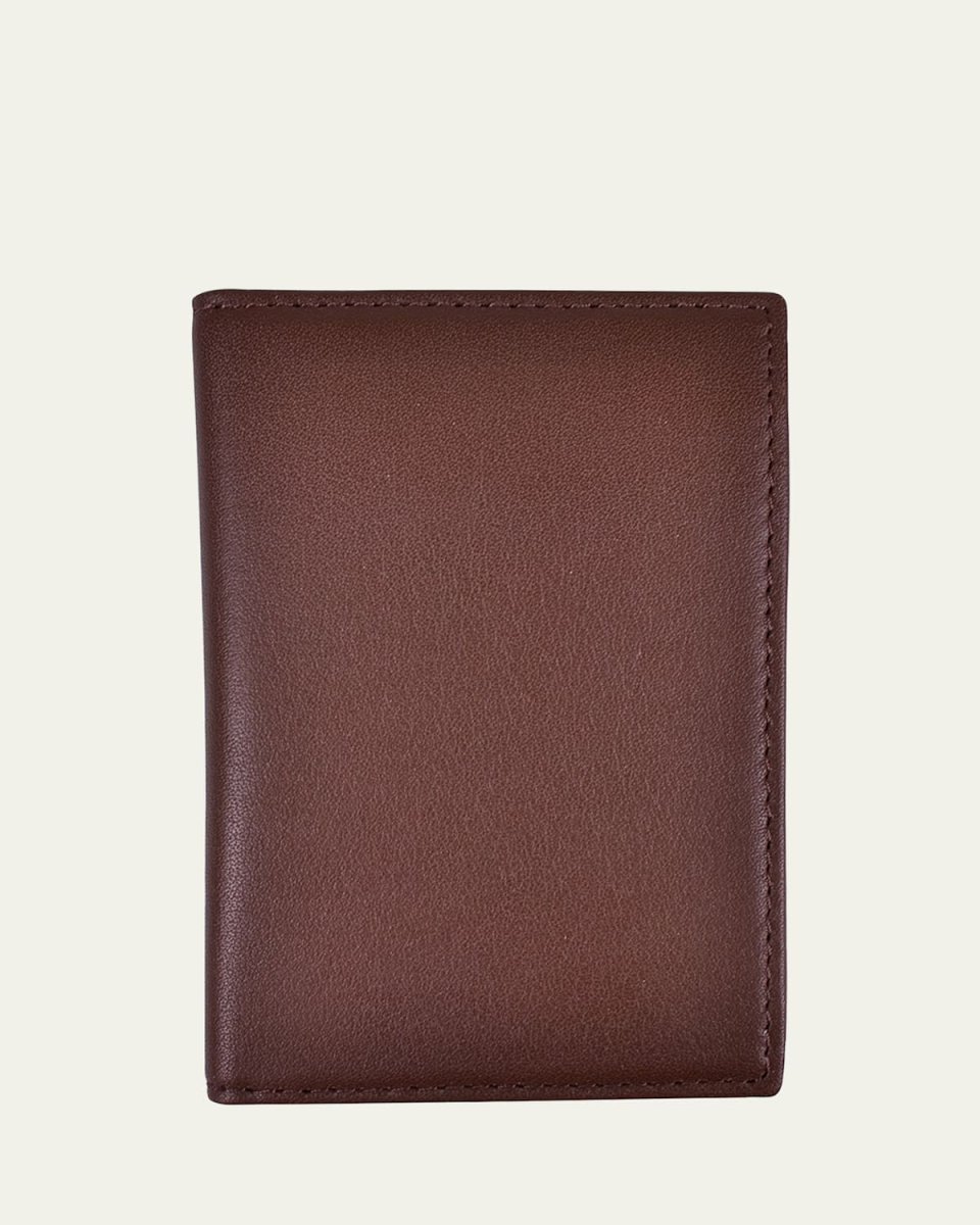 Personalized Leather RFID-Blocking Card Holder